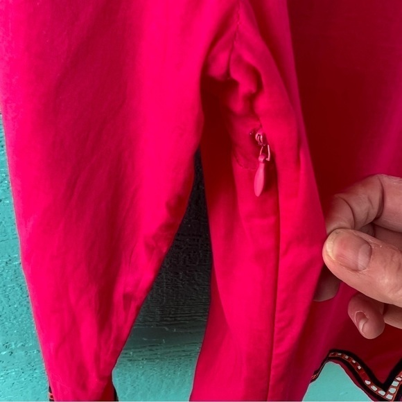 CLEARANCE TORY BURCH MIRROR BEADED EMBROIDERED MAGENTA PINK TUNIC TOP SIZE 4 - Picture 6 of 9